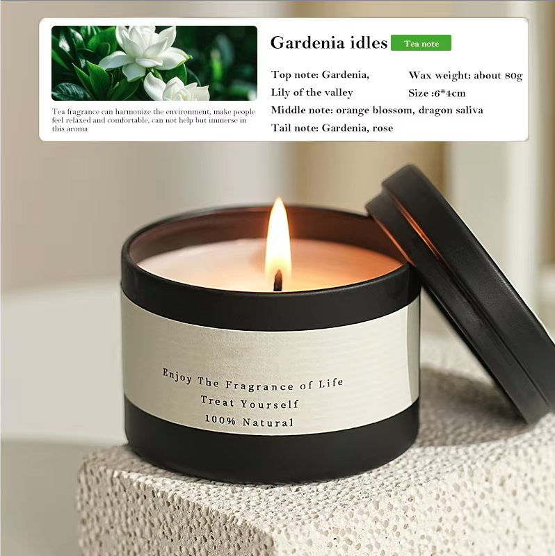 Scented Tin Candles With Lid Soy Wax Tin Candles For Gift