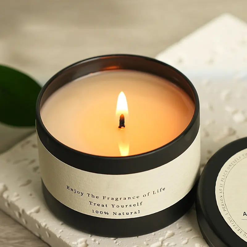 Scented Tin Candles With Lid Soy Wax Tin Candles For Gift