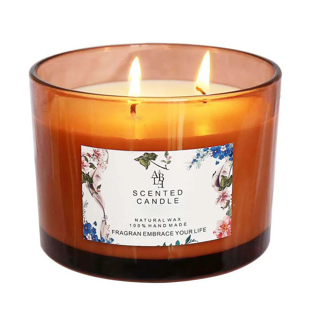Long Lasting Highly Scented Candle 3 Wicks 14.5oz Soy Wax Smokeless Aroma Candle
