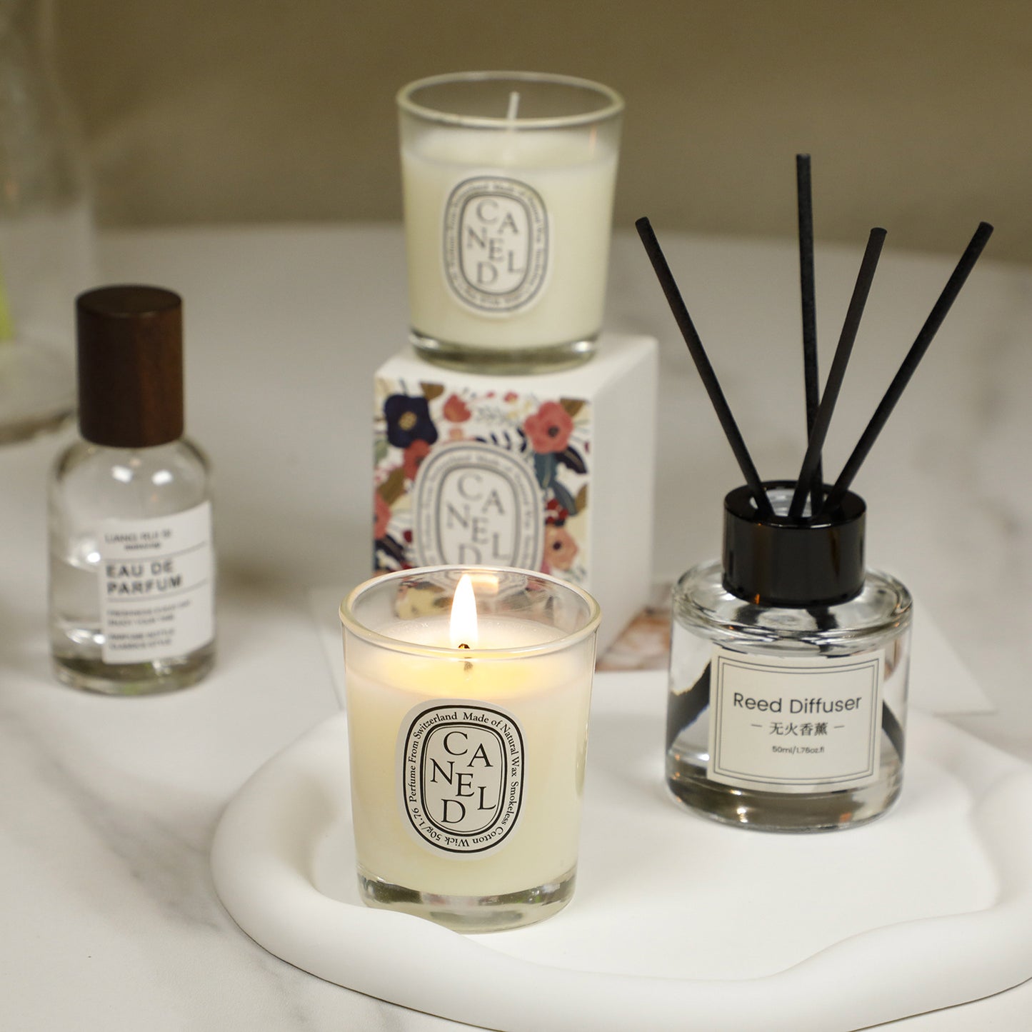 Soy Scented Candle in Glass Jar 50g