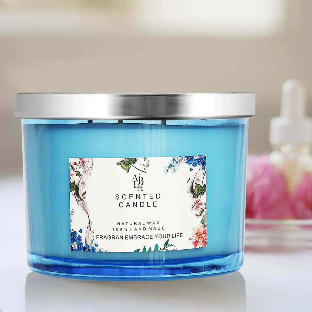Long Lasting Highly Scented Candle 3 Wicks 14.5oz Soy Wax Smokeless Aroma Candle