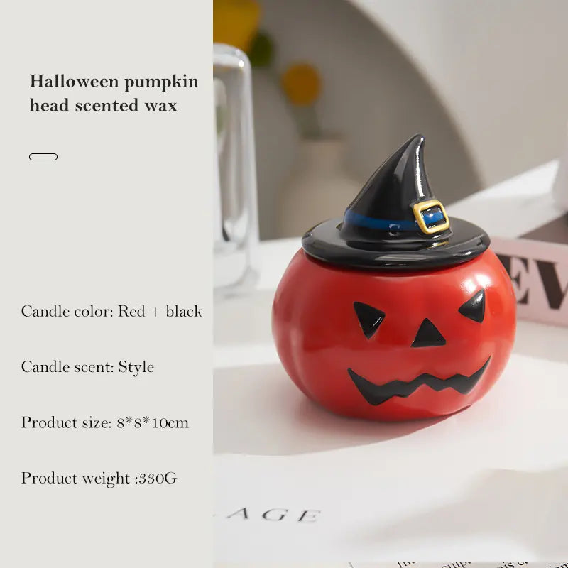 Halloween Party Decorations Pumpkin Candle Lavender Fragrance Scented Candle