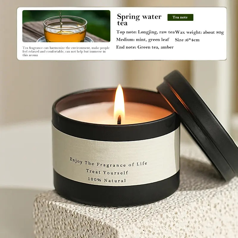 Scented Tin Candles With Lid Soy Wax Tin Candles For Gift