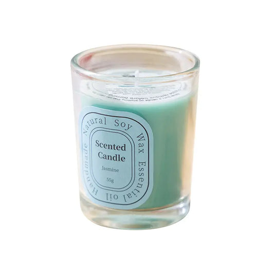 Luxury Home Decorative Aromatic Color Glass Jar Soy Wax Scented Candle